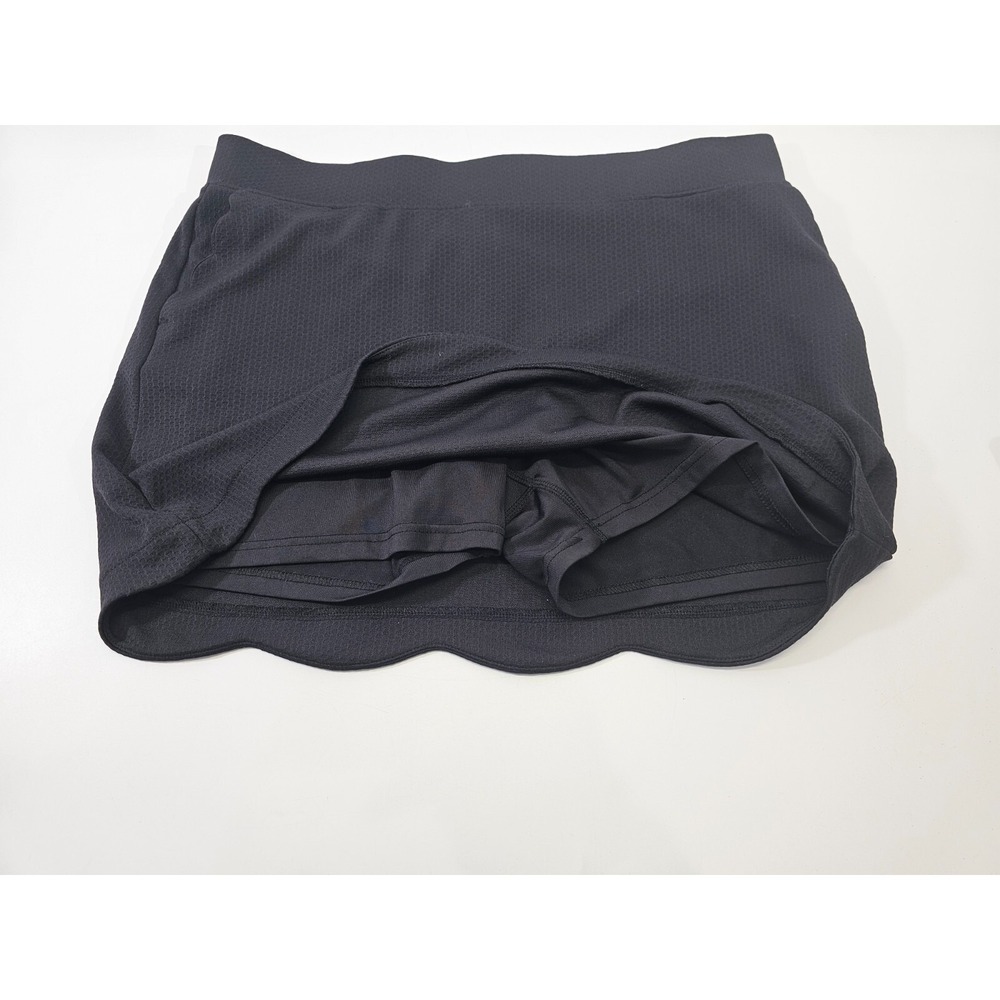 Pebble Beach XL Simple Black Golf Skort Skirt W/ Shorts Dry Luxe Active EUC - Picture 3 of 8